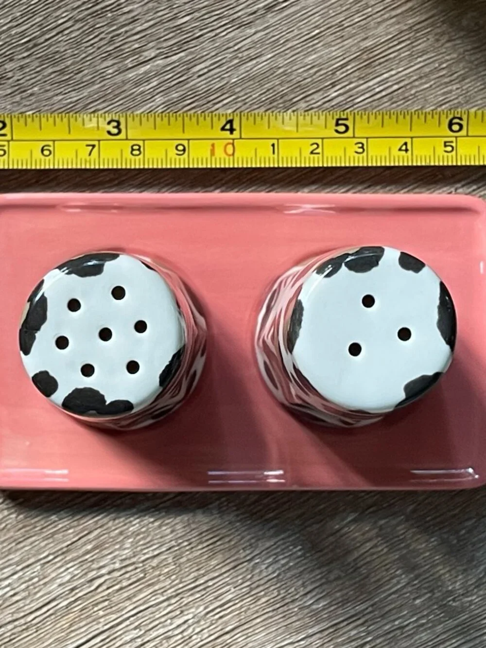 Anthropologie Chintzware Leopard Salt Pepper Shakers Set-NEW